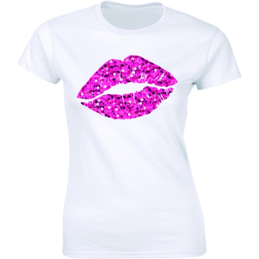 A Beautiful Glitters Lips Image T-shirt Tee